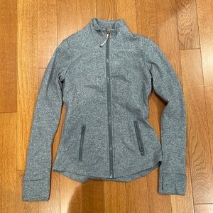 Gray and Rose gold zipper lululemon zip up